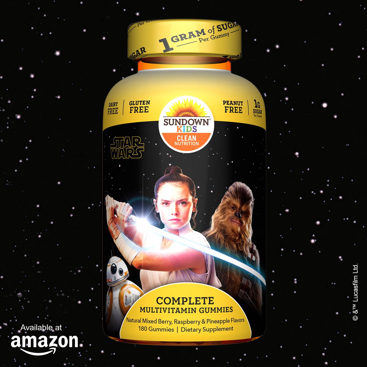 Calling All Star Wars Fans! We’ve updated our look to gear up for Star Wars: The Rise of Skywalker. Order your Sundown® Kids Multivitamin Gummies today! amzn.to/338s4qm #starwars9 #episode9