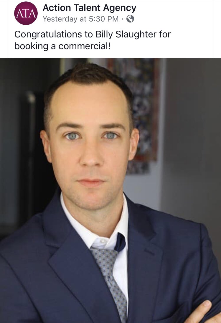 Double-booking: a #banking #commercial &amp; #faithbased #film!! Selling my soul to the secular devil, then repenting! Thankful for both. Thank you <a href="/ATATalent/">Action Talent Agency</a> <a href="/CabCasting/">Caballero Casting</a> &amp; @hunttarz 

#BillySlaughter #actor #actorslife #bookedit