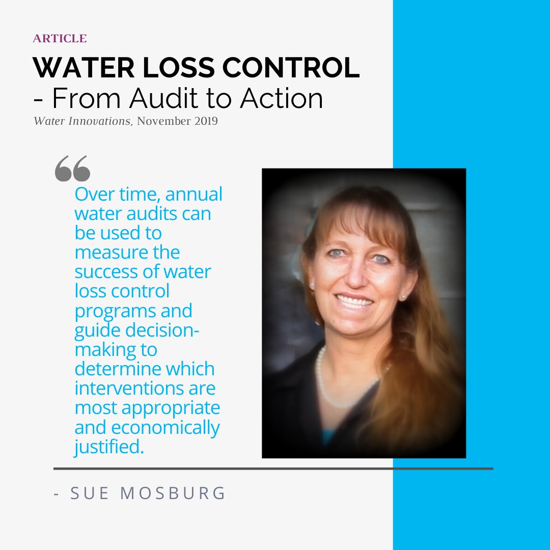 CANVAWWA's tweet image. ARTICLE: #WaterLossControl - From Audit to Action by Sue Mosburg #waterinnovations #wateronline ow.ly/242N50wZHLH