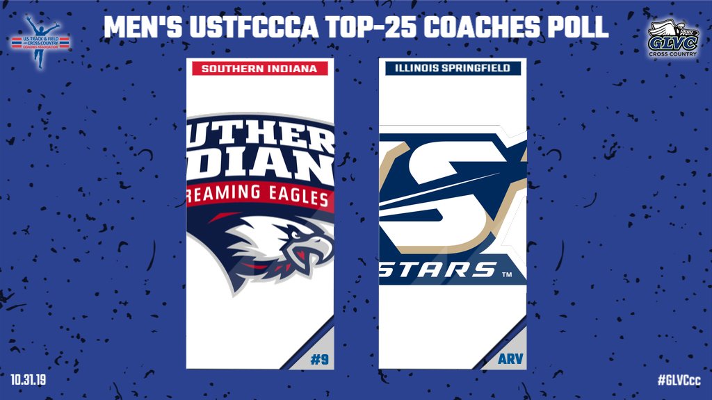 🎽 Four #GLVCcc teams garnered recognition in the latest @USTFCCCA #D2XC Poll!

🏃‍♀️ #D2WXC:
1⃣5⃣ @USICrossCountry
1⃣7⃣ @sbubearcats 

🏃‍♂️ #D2MXC:
9⃣ @USIAthletics
➕ @UISAthletics (also receiving votes)
 
🔗 bit.ly/2pmcyIV