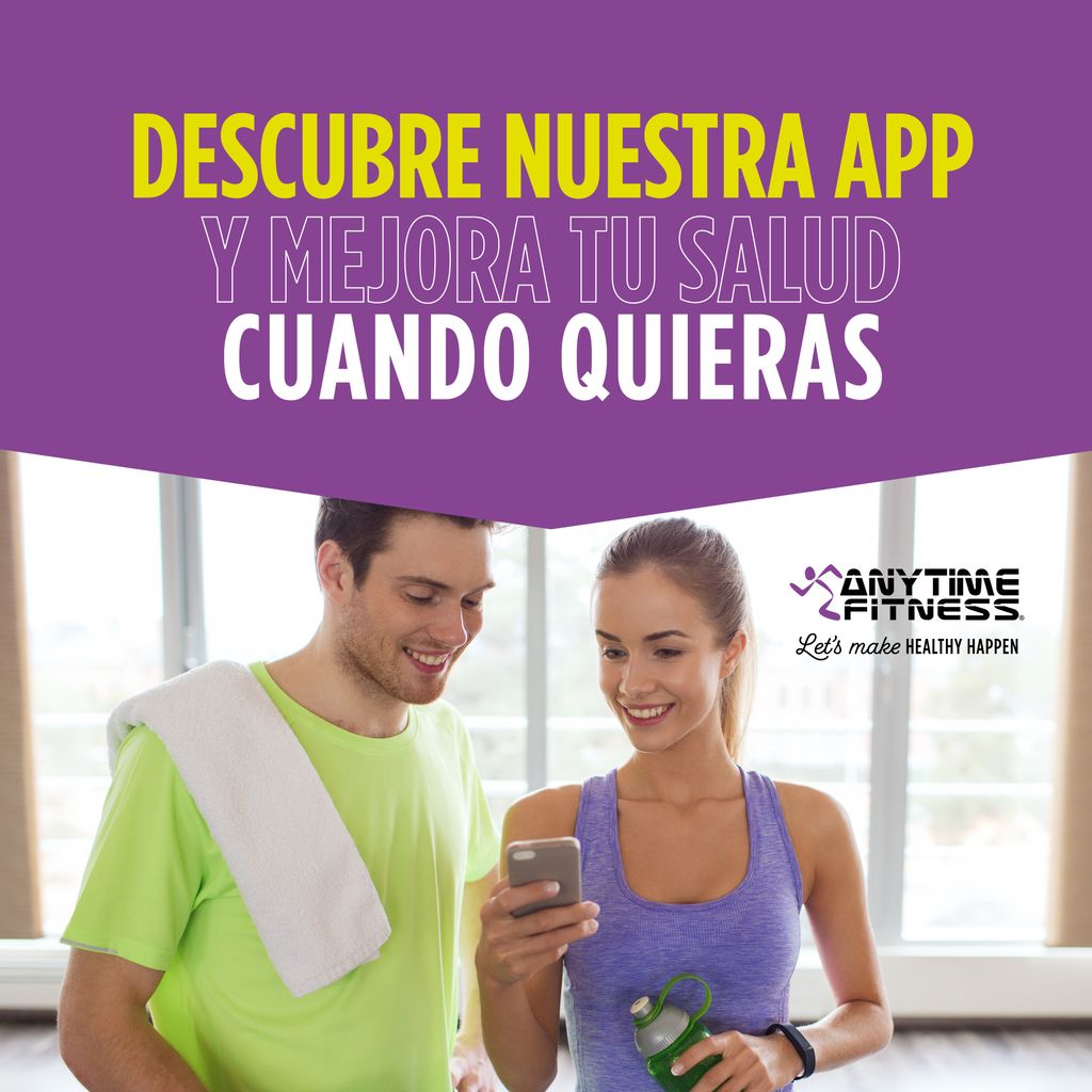AnytimeFitEsp's tweet photo. ¿Conoces ya nuestra #AnytimeFitness #App?Nos puedes llevar en tu bolsillo y visitar tu club virtual cuando quieras. #AunMasAbiertos 🏪 🏋️ 🎉 🎁 💜 #FelizViernes #FelizFinde #PT #personaltrainer #FitTips #gimnasio #Contigo #gym #fitness #entrenamiento #training  #deporte #fit https://t.co/WOuGO212aN
