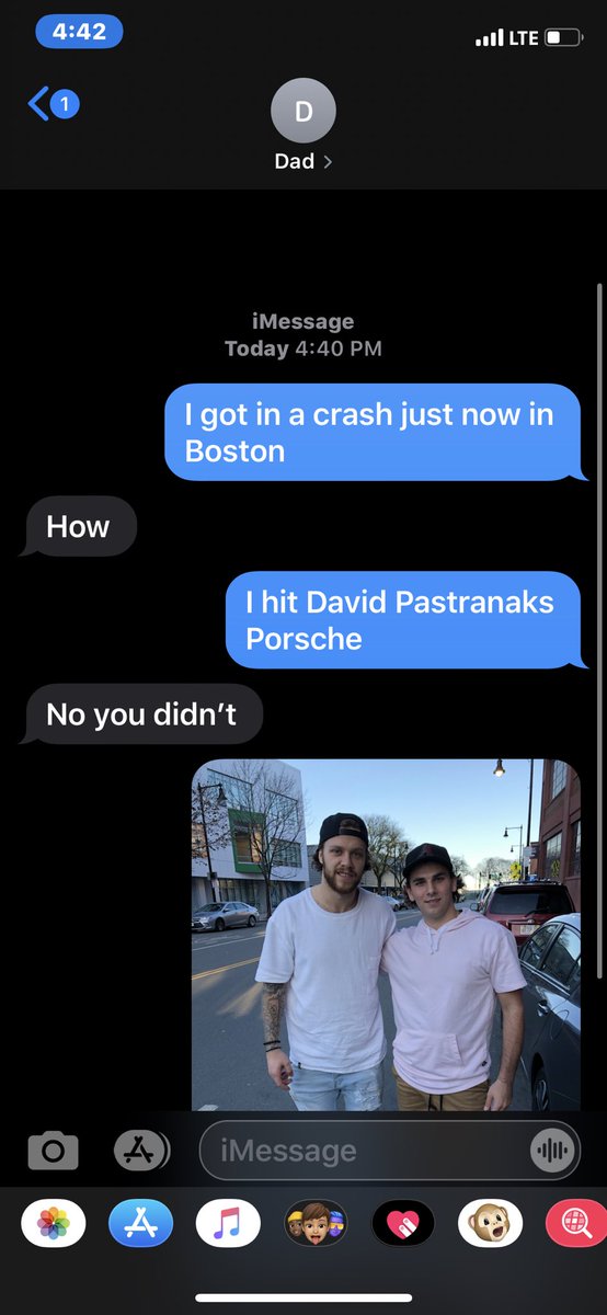 Sorry about the damage <a href="/pastrnak96/">davidpastrnak</a> insurance check is in the mail