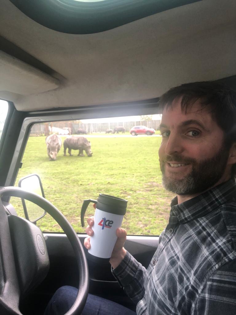 Making the most of my new <a href="/appsincadd/">AppsinCadd</a> thermal mug on safari yesterday in the wilds of <a href="/WestMidSafari/">West Midlands Safari Park</a> #rhinoscharging