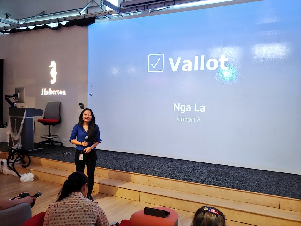 holbertonschool's tweet photo. Vallot: A voter information system by @_ngala that helps users be more engaged with local politics and be more informed about what's on their ballots 🗳 https://t.co/7eqNNbf0vX
