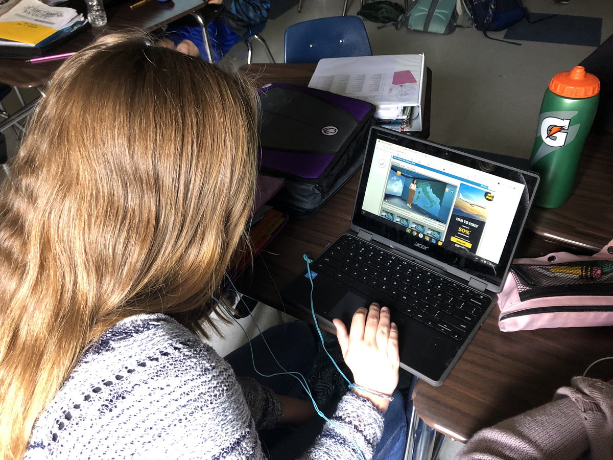 SignoraTuccillo's tweet photo. 8th grade Italian students continuing to work with #authres, now listening to Italy’s weather forecasts in Italian and creating a travel and activity itinerary based on their understanding. 🇮🇹 ☀️ ⛈ #IntegratedPerformanceAssessment @MMS_PACPride https://t.co/aigCGXoJPc