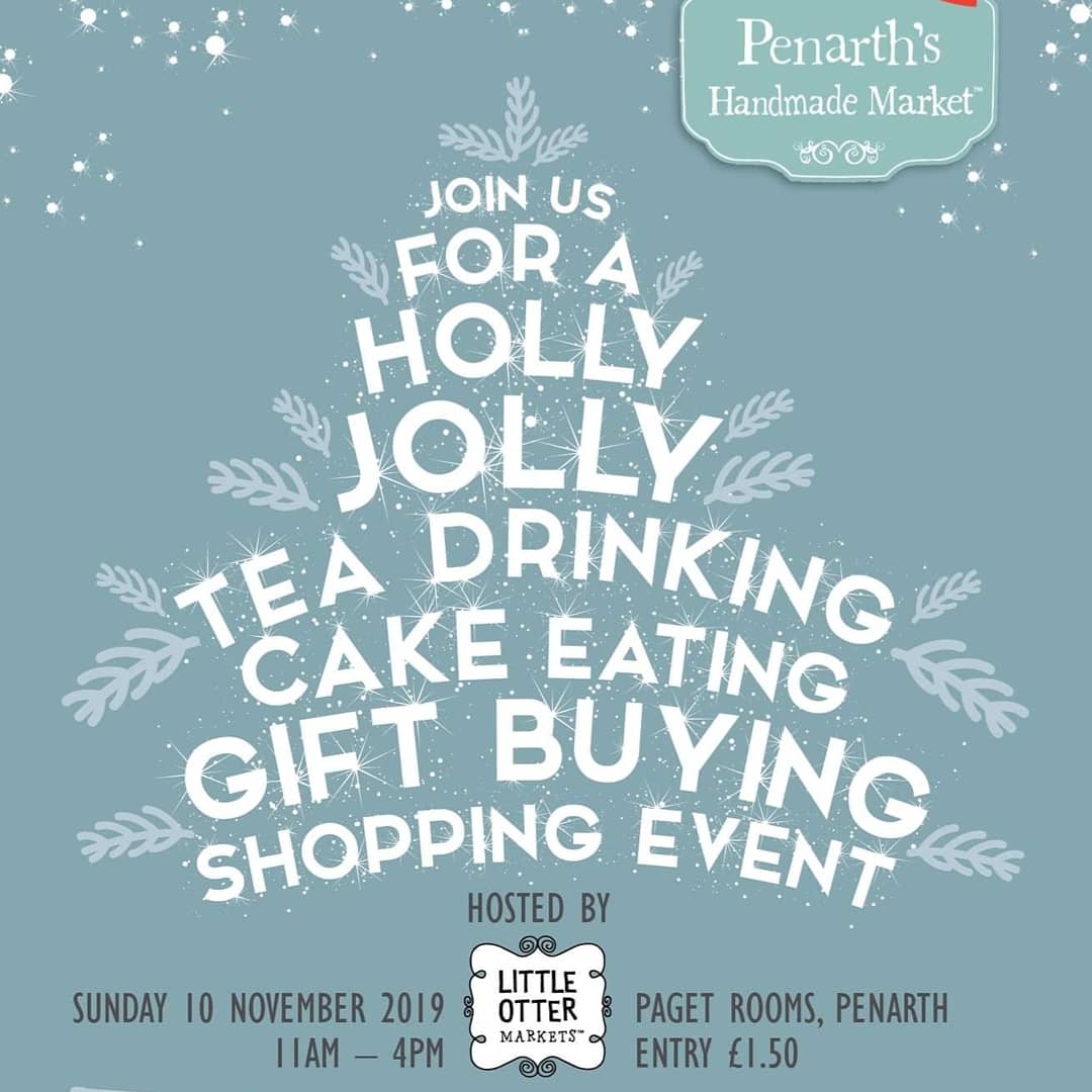 Nine days to go until we are back in the Paget Rooms for our fifth Christmas Penarth's Handmade Market. 100% of our stalls are selling beautiful handmade gifts. Come and join us from 11.05 -4pm. #penarth #lovepenarth #makersmarket
