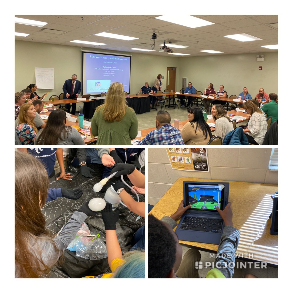 Friend: what did you do today?                   Me: The usual (If your usual is watching USH/AP Gov teachers and college professors collaborate; trying to figure out where the CO2 went and playing science “games” with 5th graders). #FunFriday aka the usual