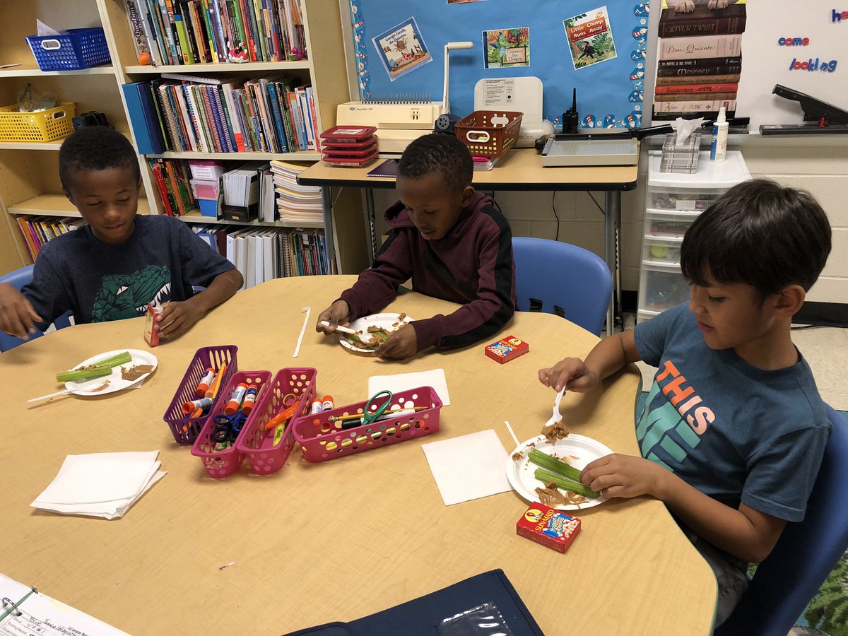 Shawn Baugh (@baughreads) on Twitter photo My 3rd grade friends made “ants on a log” (yogurt covered 😉) after reading the book <a href="/triangletigers/">Triangle Tigers</a> #triangletigers My 3rd grade friends made “ants on a log” (yogurt covered 😉) after reading the book <a href="/triangletigers/">Triangle Tigers</a> #triangletigers