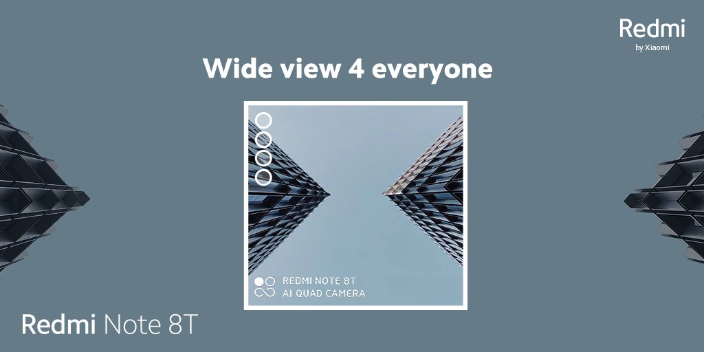 XiaomiUK's tweet image. Capture more with the
      w     i     d     e  
camera of #RedmiNote8T 

#4Cameras4Everyone