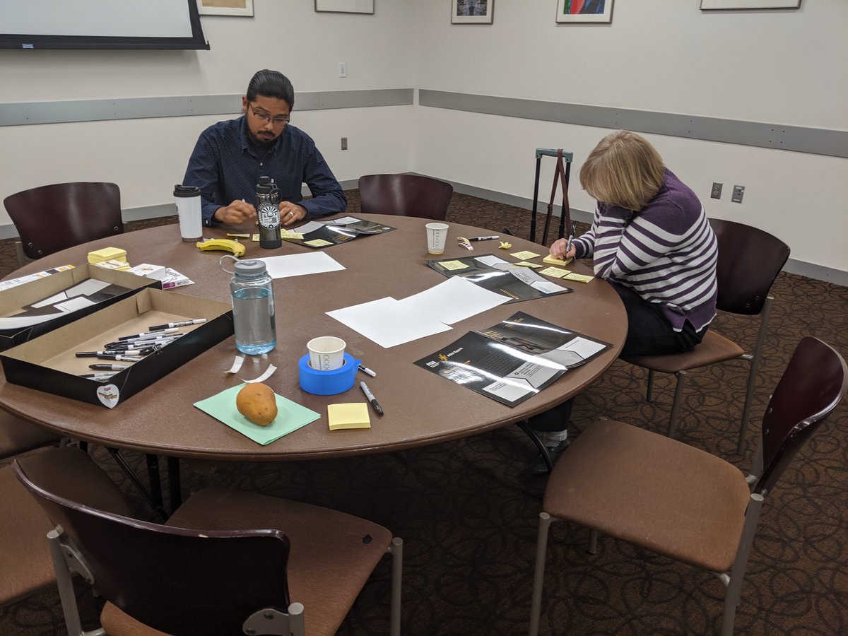 ASULibraries's tweet photo. Our Labriola Center team tackled the issue of targeted student outreach during Innovation Day. #High5AASU #ASUInnovates https://t.co/ucZ3zEt99x