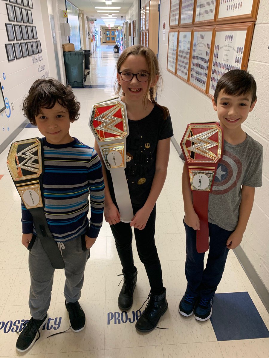 At the end of our studies on Creativity, we celebrate these three 3rd graders who were voted on by their classes to have the championship belts.

Congratulations Makenzie, Nico, and Tyler!

#OtherPeopleMatter #Creativity #Champions #Champs #ChampionshipBelts #MyLSPS #MichEd