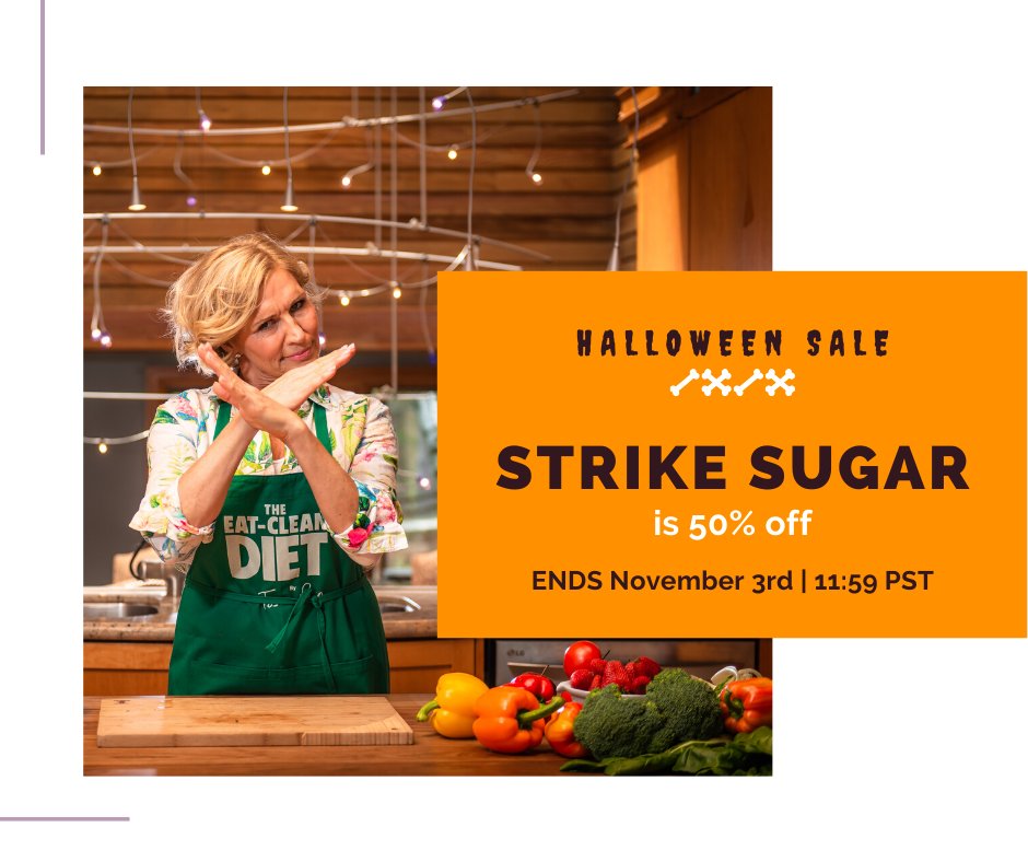 Did 1 mini candy bar turn into 12 last night?🍫It’s not your fault.  Sugar is a subtle seductress hiding in everything you eat… even when it’s not Halloween!  Strike Sugar is on sale for 50% off to help you get back on track from the Halloween Hangover.🙌 programs.toscareno.com/strike-sugar-1
