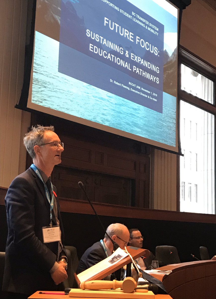 bccat_org's tweet image. #JAM2019 @bccat_org Executive Director, Rob Fleming - thank you #BCTransferSystem for supporting student #access &amp;amp; #mobility