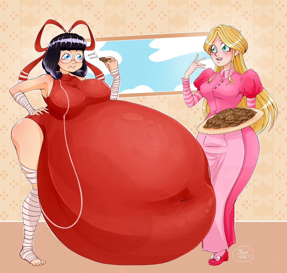 Sweet-Lola Commissions #OCs #commissions #hyperpregnant #belly_stuffing #go...
