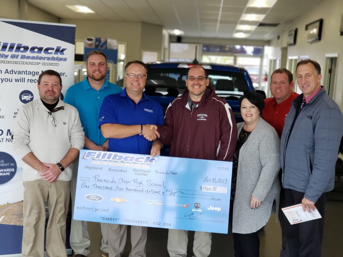 We love Ford Drive 4UR School events! This is for Alternative Education at the Prairie du Chien school district. #fillbackfamilyofdealerships #ford