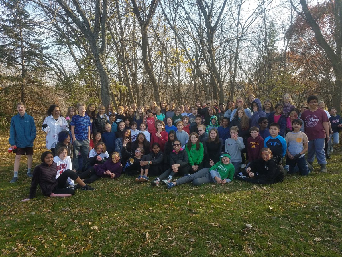 SkramstadEP's tweet photo. Zombie Run 2019 was a success with almost 100 participants!  Our annual event matches the cross country team against the zombified drama department.  @thespians1 @EdenPrairieNews #EPS272 #WeInspireEACH #BuildingCommunity #zombies https://t.co/WfdJierdbX