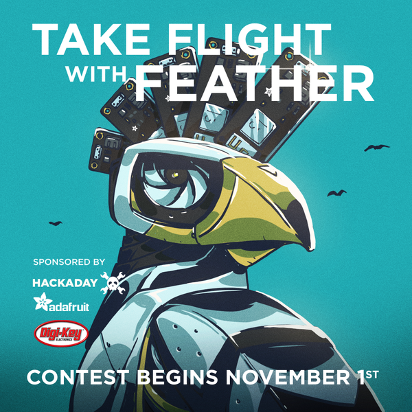 hackaday's tweet image. 🚨We&apos;ve got a new contest, Take Flight with Feather! We challenge you to design a board to fit in the Feather ecosystem, Lady Ada of  @adafruit will judge it, and  @digikey manufacture it. #FeatherContest ends December 31. bit.ly/2oE7sr2