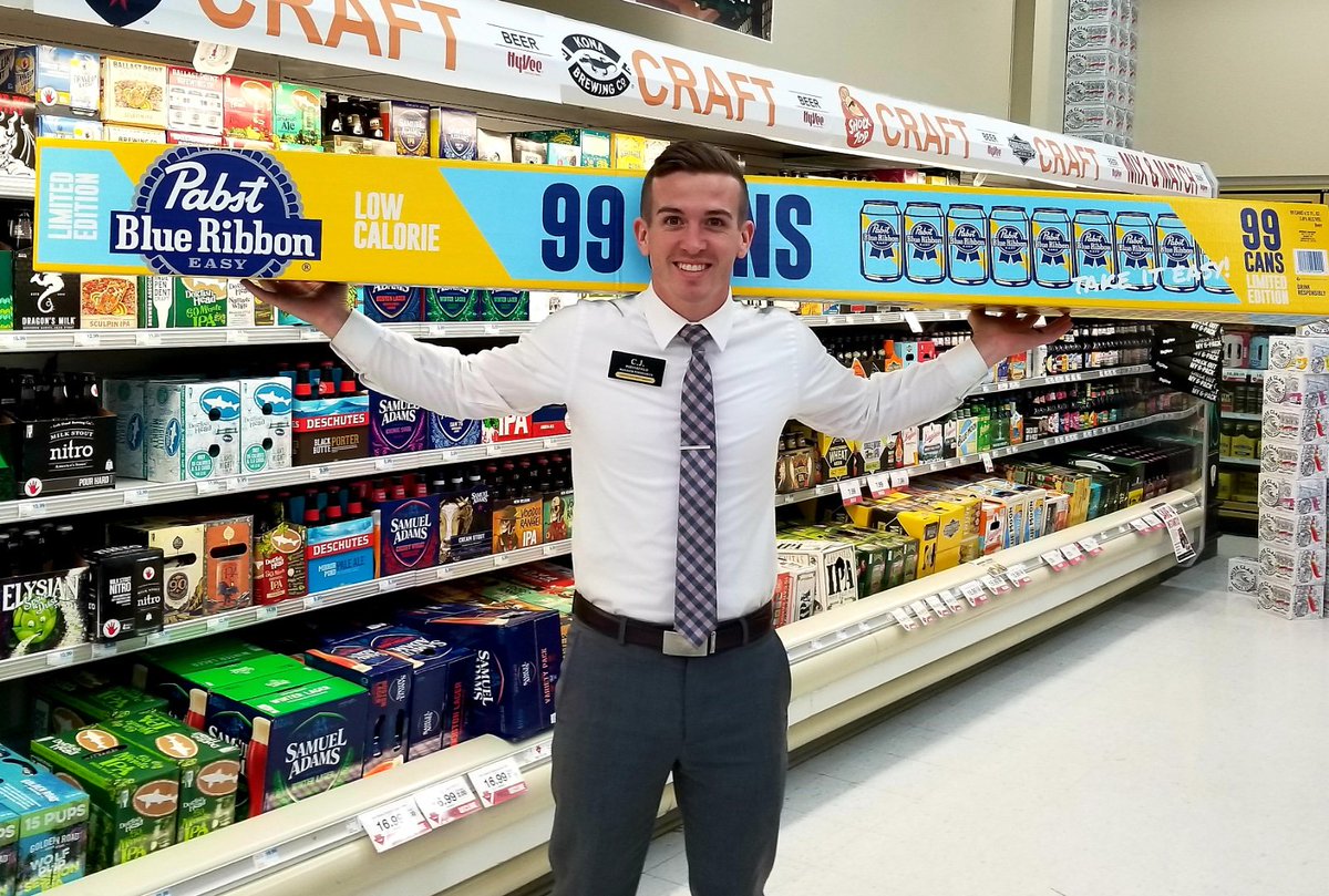 IndianolaHyVee's tweet photo. ATTENTION @pabstblueribbon LOVERS! 99 cans of beer on the wall 99 cans of beer! For a limited time only, PBR 99 pack for $69.99! You will need a van or truck to take this bad boy home! Only available in PBR original beer! #indianolahyvee #limitedtime #specialbuy #beerfordays https://t.co/On8wpvaOBJ