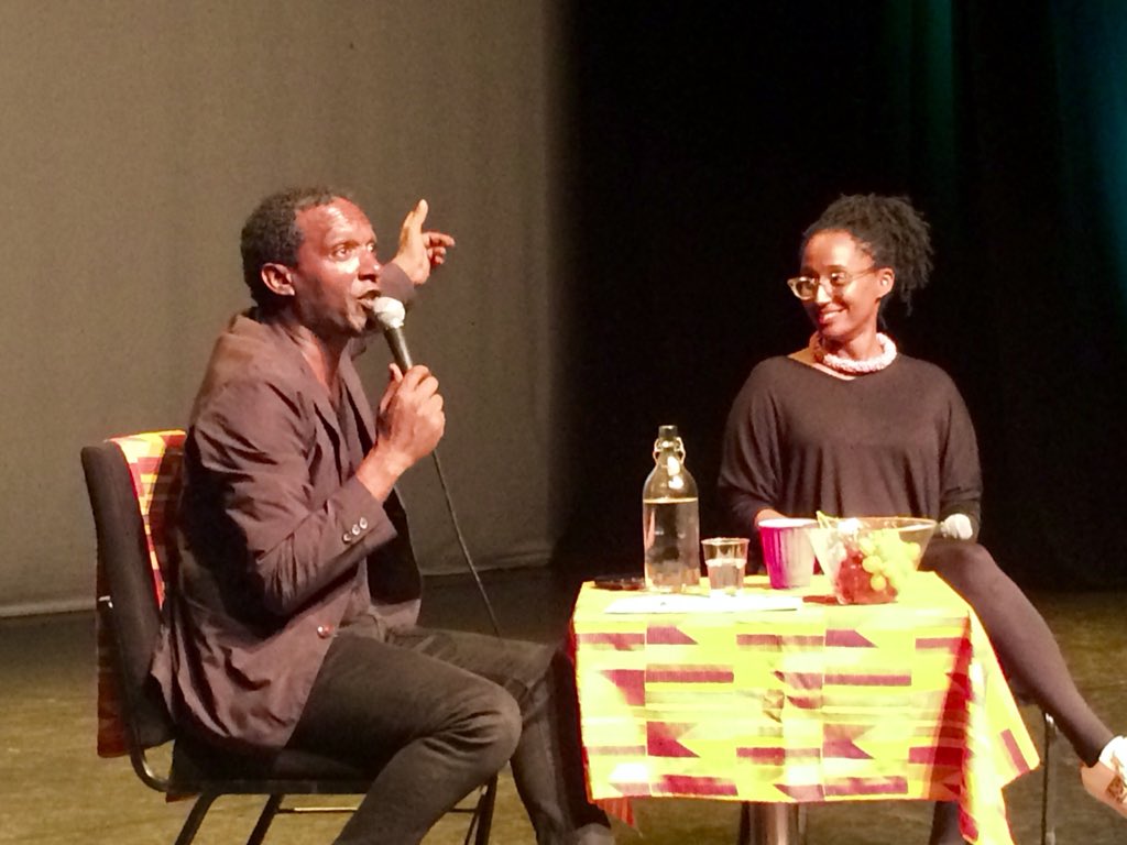 AileenWalkerUK's tweet photo. No better way to start the inaugural #Tottenham Literature Festival (congrats @HannahPool!) than @lemnsissay reading his powerful one man play #SomethingDark. #tlf2019 https://t.co/p7IqHFyQTy https://t.co/kuPhJwCpRb
