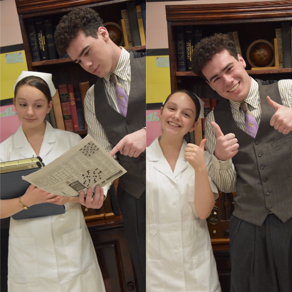 Our faces before and after you buy tickets!

The Curious Savage by John Patrick is presented by special arrangement with Dramatists Play Service, Inc., New York. Tickets are $12, and are available at bit.ly/medfieldtickets