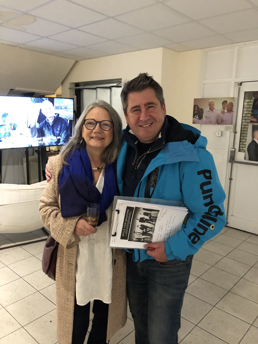 MarkMooseOwen's tweet photo. A wonderfully entertaining &amp; inspirational evening @artintheaftermath @Style4Soldiers held at @_KingsWalkGlos Privileged to be invited to this exhibition of art, sculpture, poetry, film &amp; meet many of the artists. Plus lovely at long last to meet @dkofftherails &amp; Emma Wallis https://t.co/5L6uEKIyVq