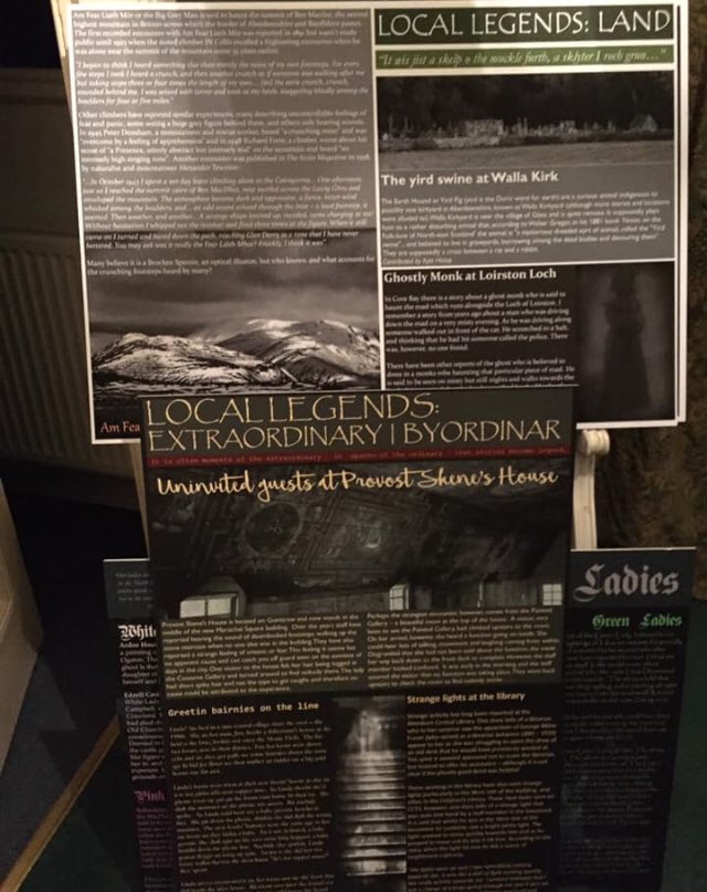 DrIronside's tweet image. Really looking forward to hosting our exhibition on #Supernatural folklore and legends of North East Scotland this Sunday! 12-4pm at the Anatomy Rooms in Aberdeen as part of @ESRC Festival of Social Sciences - here is a sneak preview! @RobertGordonUni @RGUSocScience