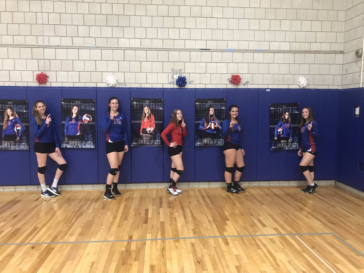 NonnewaugAD's tweet photo. A great career for these five. 3 BL championships in a row. 12-2 regular season record this year. Let's get ready to rock our gym when they host the first match in our new gym. https://t.co/w9Jj73a81Y