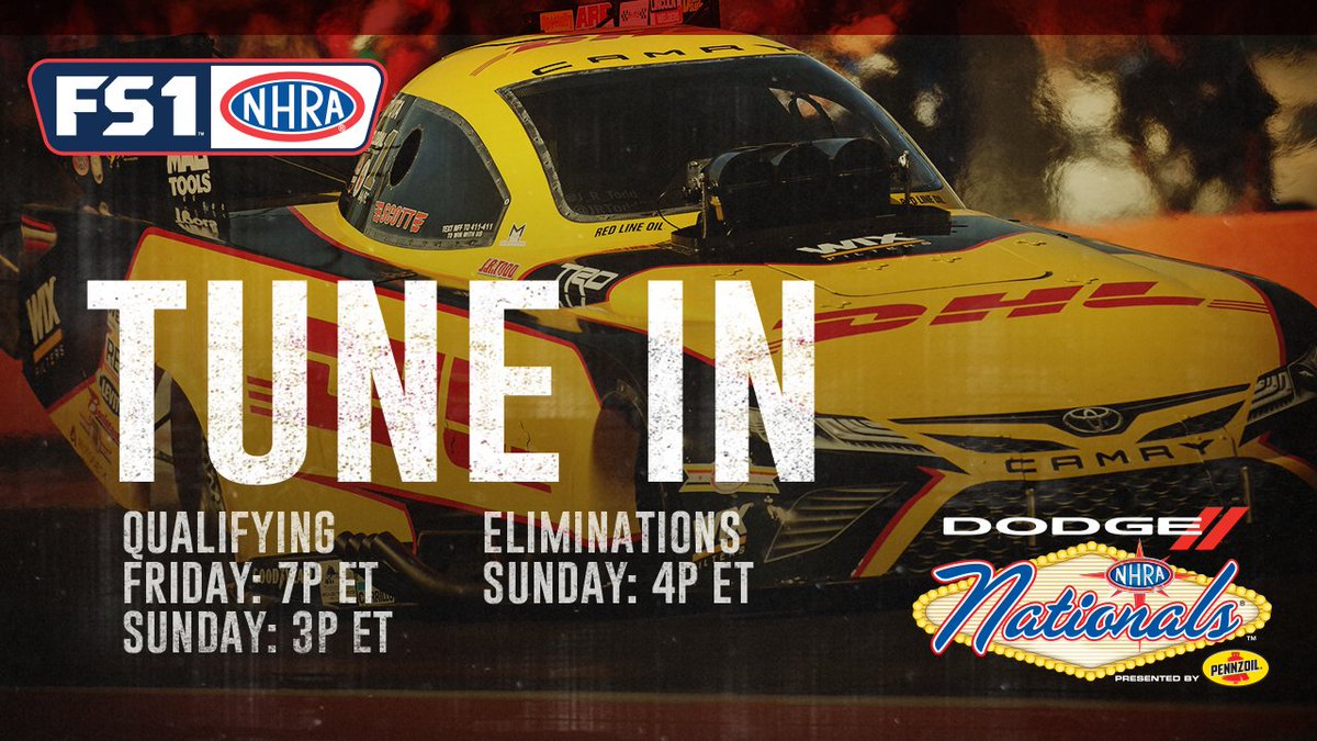 DHLUS's tweet image. Who's ready to watch the #yellafellas win big at the #VegasNats?
Help us cheer on @TeamKalitta and look out for @richiecrampton and @JRTodd373 who are racing in specially designed #50yearsofDHL race cars!