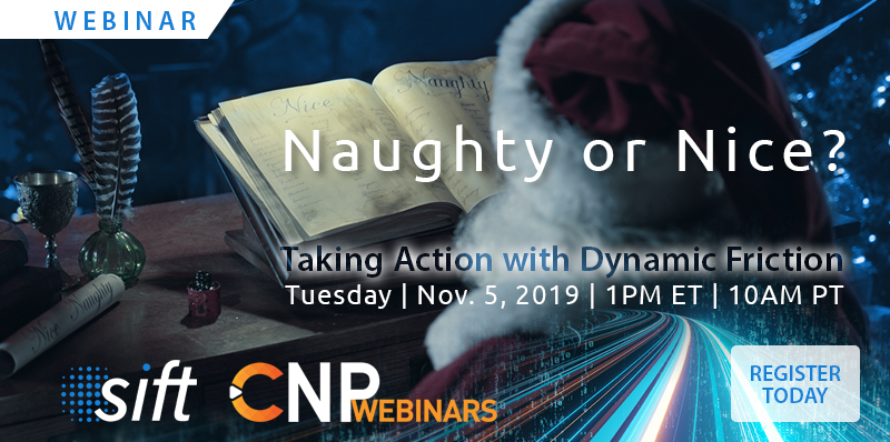 GetSift's tweet photo. With the holidays around the corner, you’re going to want to know how #DynamicFriction will enable you to fulfill all of those incoming orders while protecting your bottom line. Register for our webinar on Nov. 5 at 10 am PST to learn more! https://t.co/QNvYHADpyF https://t.co/WXW2Q4n5JN