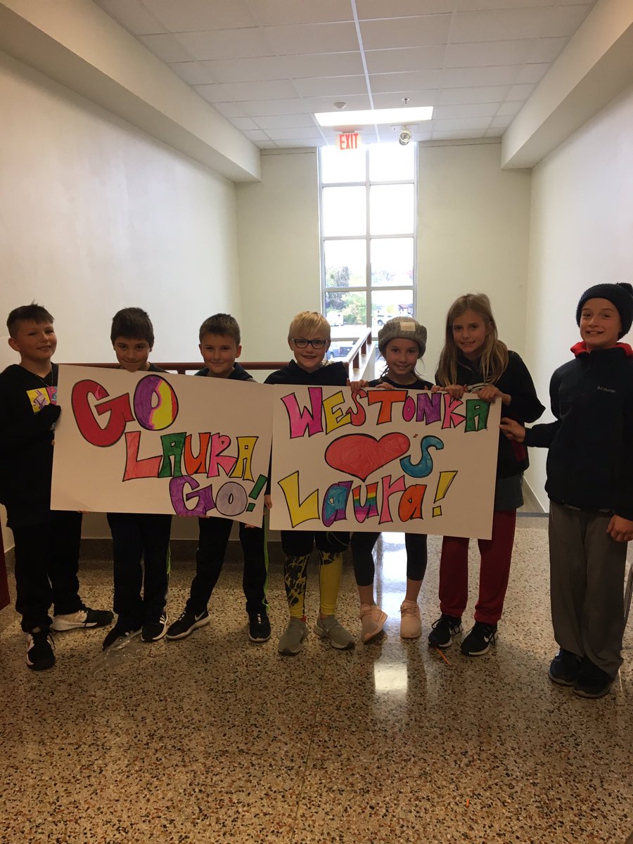 Go Laura Go! We are cheering you on Laura and <a href="/GoWhiteHawks/">Westonka White Hawks</a> as you run in the Minnesota State Cross Country Meet tomorrow! The 4th graders were excited to learn about CC State and create signs for a former <a href="/ShirleyHillsPS/">Shirley Hills</a> all star! #westonkapride <a href="/sunnarborgs/">alicia sunnarborg</a> <a href="/humbertc_/">Chris J. Humbert</a>