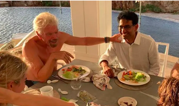 "In the next few decades I believe that clean and plant-based meat will become the norm and animals will no longer need to be killed en masse for food." -<a href="/richardbranson/">Richard Branson</a>, after being fed by <a href="/UmaValeti/">Uma Valeti, MD</a>, CEO of @MemphisMeats, check it:  virg.in/ieL