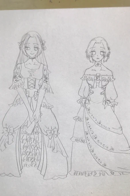 ベルばら見てたら描きたくなった
ベルばらの衣装細かくて可愛い... 