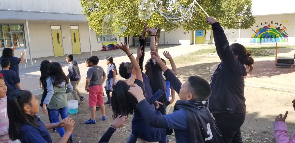 Bubble party to celebrate the 50th day of school!