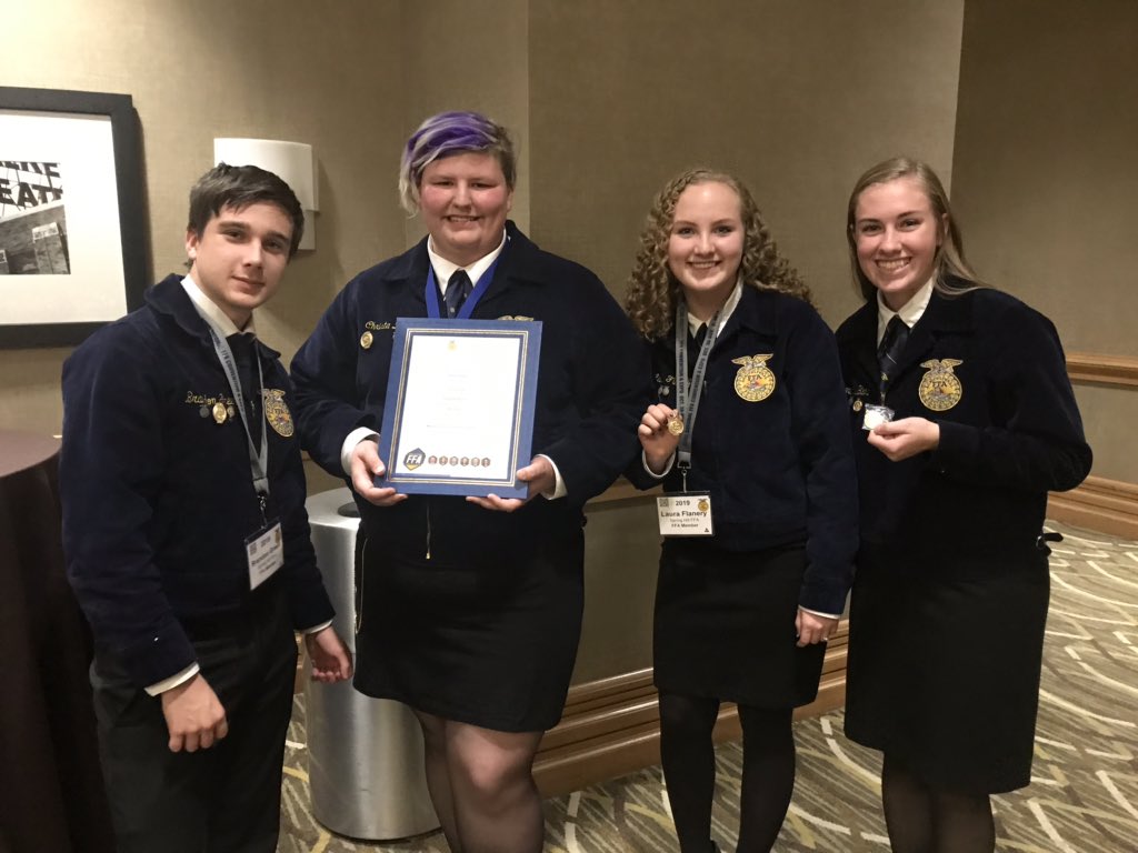 spring_hill_ffa's tweet photo. Our Floriculture team was 5th overall, with all four members in the Gold Division, and Christa Deines was the high individual in the contest and the National Champion! https://t.co/LHeeaBwP26