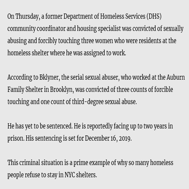 Former DHS Employee Convicted Of Sexually Assaulting Shelter Residents #HMLSNewYorker #HomelessNewYorker #Homeless #Brooklyn #NYC #NewYork #NewYorkCity