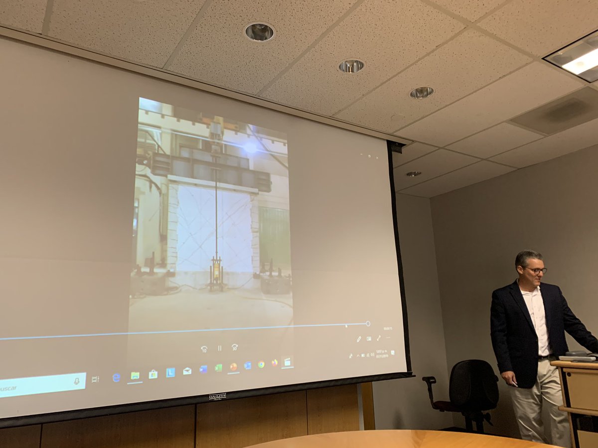 SGLtamu's tweet photo. Dr. Luis Fernandez Baqueiro from the Civil Engineering Department at @UADYoficial &amp; Visiting Professor @TAMU, presents his experimental research on ‘#Autoclaved #Aerated #Concrete Confined #Masonry #Walls’ @TAMUCVEN, to set collaborations on  #discrete &amp; #finite element #modeling https://t.co/Yv7Jd1V6cL