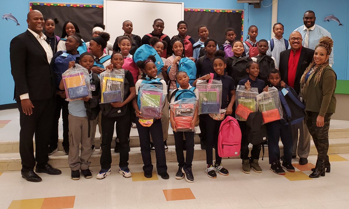 November 1, 2019, State Rep Joe Tate and AT&amp;T at Carstens supporting student achievement. Thank you for the book bags.