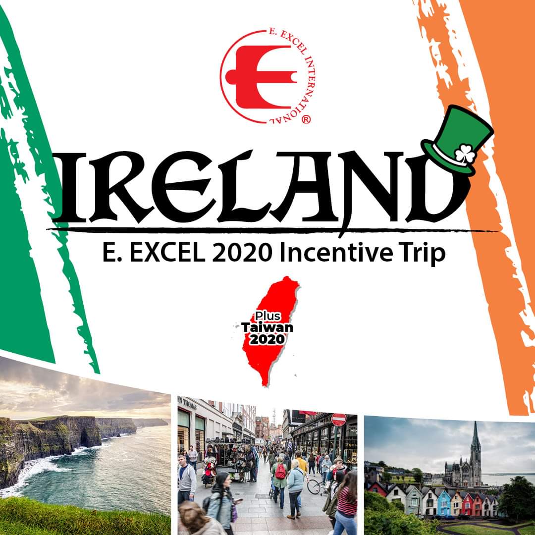 Maywang86458113's tweet photo. E. EXCEL’s Ireland 2020 Incentive Contest launches today! By qualifying for the Ireland trip, you can also win an AMAZING bonus trip to TAIWAN! Click here for more information!
https://t.co/I0jyOKlyfO
#Eexcel #IloveEexcel #Eexcelna https://t.co/fFhjUGTKTa