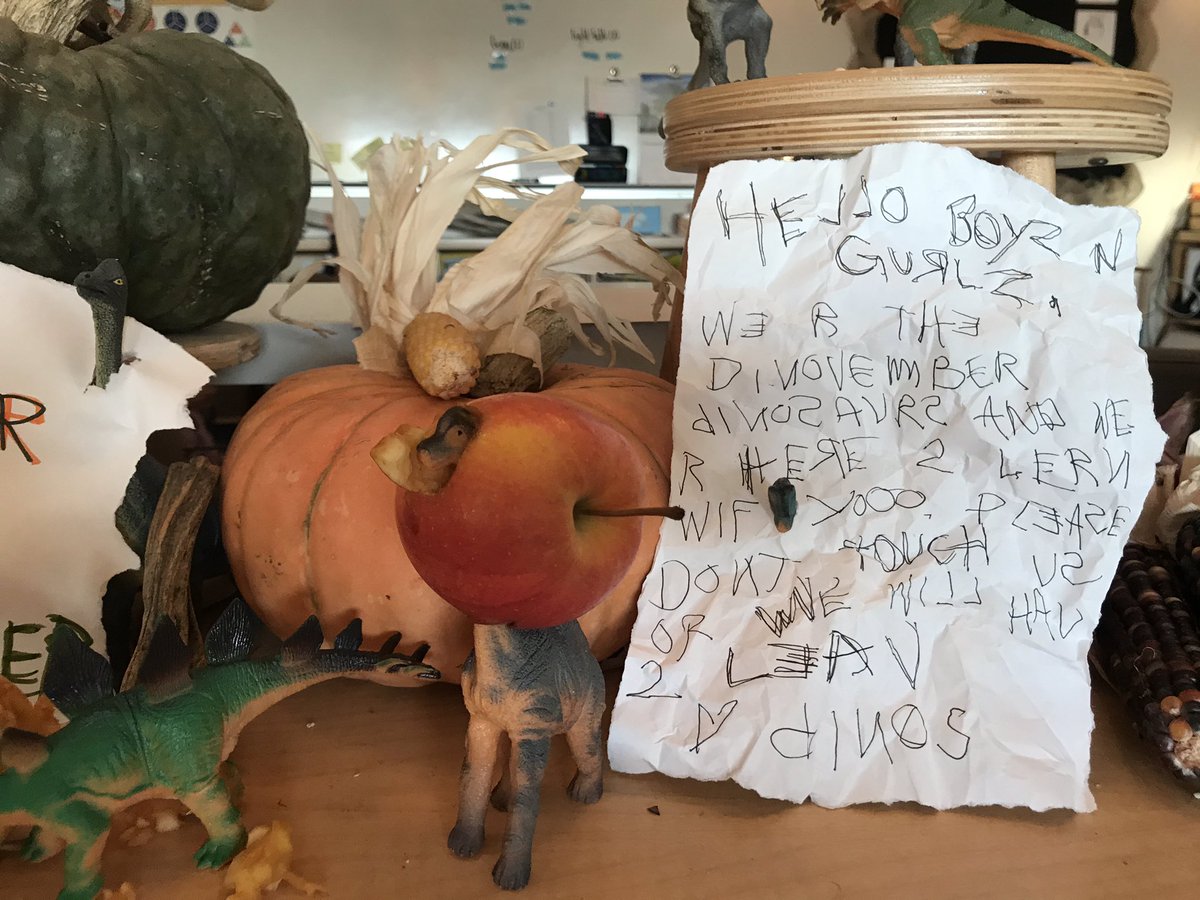 They’re baaaack #dinovember #todayinkindergarten #think35