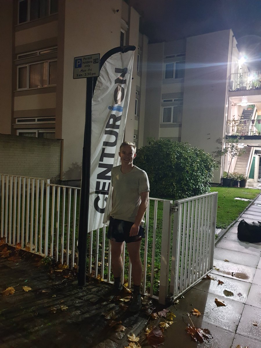centurionrunner's tweet photo. Congratulations to @MatthewDuckett1 on winning the 2019 #pieceofstring race. His prize? We made his house the finish line. 8 finishers in total. More details to follow. Perhaps. https://t.co/7GQpjcnBiw