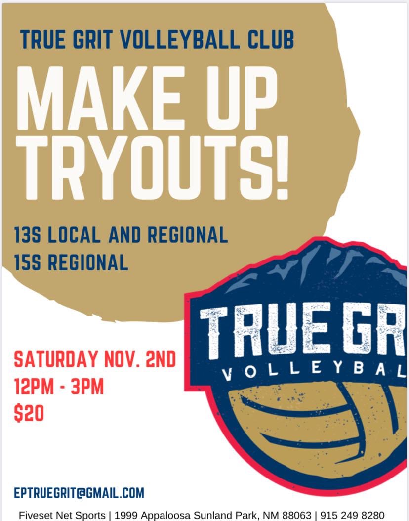 coach_rangel's tweet photo. Looking for a volleyball club or know of anyone looking for a volleyball club? Come to True Grit located at Five Sets! Tryouts tomorrow for all ages! https://t.co/Cx4qVnUdPu