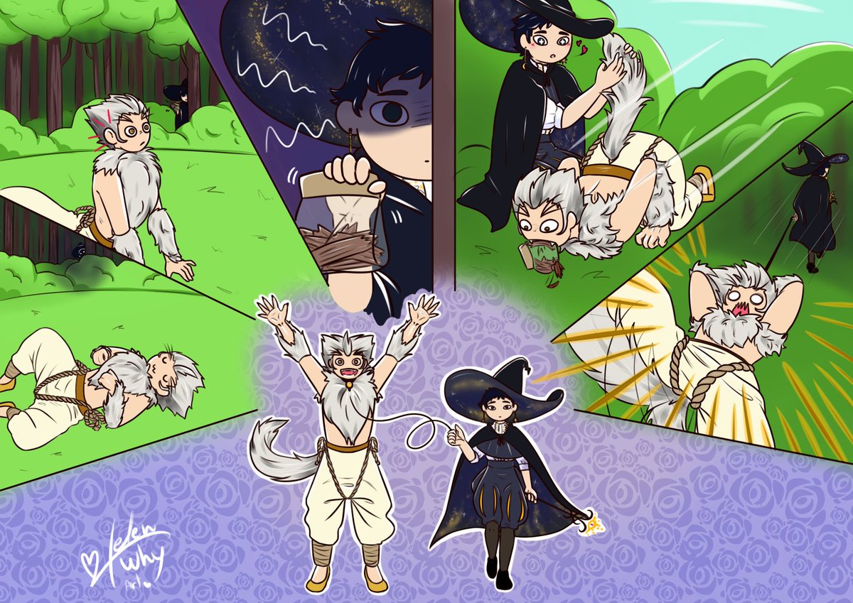 HelenWhyArt's tweet photo. Aun es Halloween 💖
Hice un pequeño AU para celebrar 
#BokuAka #Werewolf #Witch #AU #fanart #haikyuu #anime #BL #Bokuto #Akaashi https://t.co/Sx7vhDpR4E