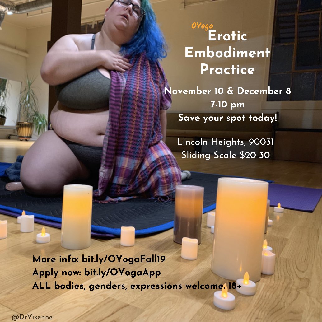 DrVixenne's tweet photo. Itโs now November which means the next #OYoga #EroticEmbodimentPractice is in just 9 days! Be sure to get in touch to save your spot ASAP!
https://t.co/8Yl7Nolfsw https://t.co/N09v53SsEr