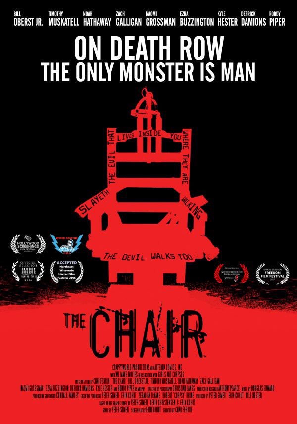 KyleDHester's tweet photo. Have you seen this twisted #horror movie? THE CHAIR!
I played a sadistic prison guard along side Roddy Piper, Zach Galligan, Noah Hathaway, Bill Oberst Jr. And more! 

https://t.co/iR1tYx9XUO
#supportindiefilm https://t.co/vyiDKxUxS6