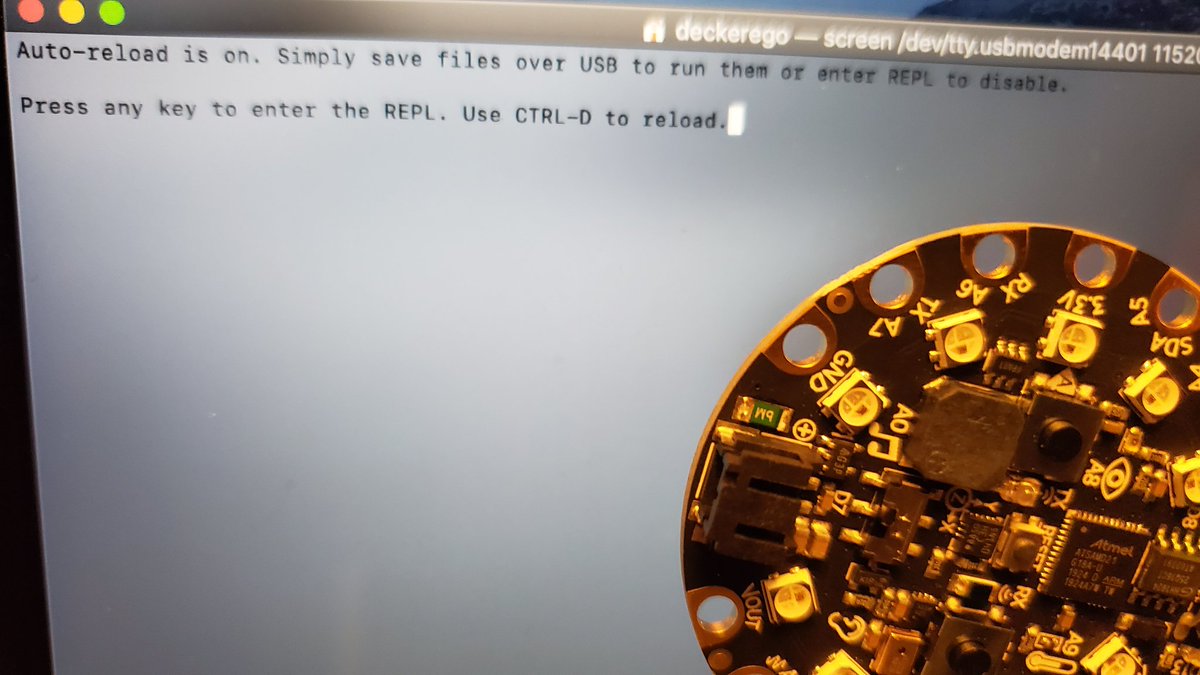 deckerego's tweet image. I am late to the @adafruit #circuitplayground train - absolutely bonkers amount of functionality in something the size of a novelty shirt button.