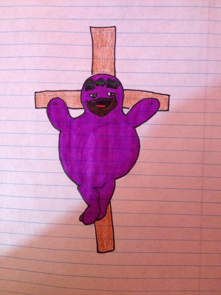 This one barely counts, but the creator said it was grimace x furby, so in the thread it goes