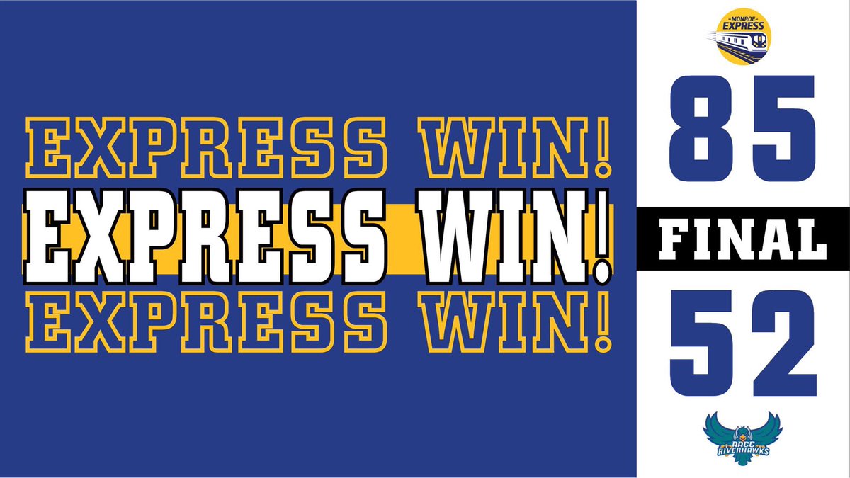 MonroeExpress's tweet photo. FINAL | #EXPRESSWIN!!!
@mcexpresswbb opens the season with an impressive 85-52 victory over Anne Arundel CC!!!
#AllAboard🚇 | #NJCAABasketball https://t.co/ejDSDx7TKm