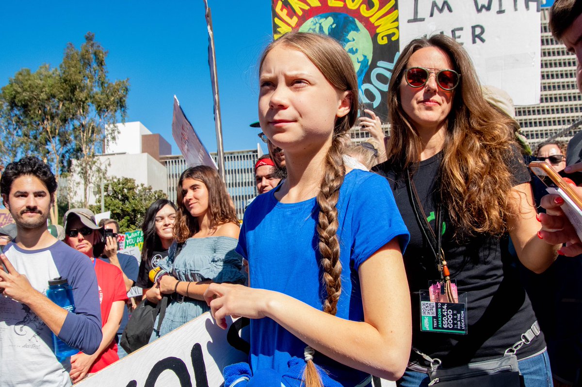 rosemontalv's tweet photo. I was able to witness and photograph the youth of #LosAngeles and 16-year-old environmental activist @GretaThunberg lead the #ClimateStrikeLA @GrandPark_LA
earlier today. Here are some pictures. #eccunion #schoolstrike4climate #FridaysForFuture https://t.co/aT13BI6v1c