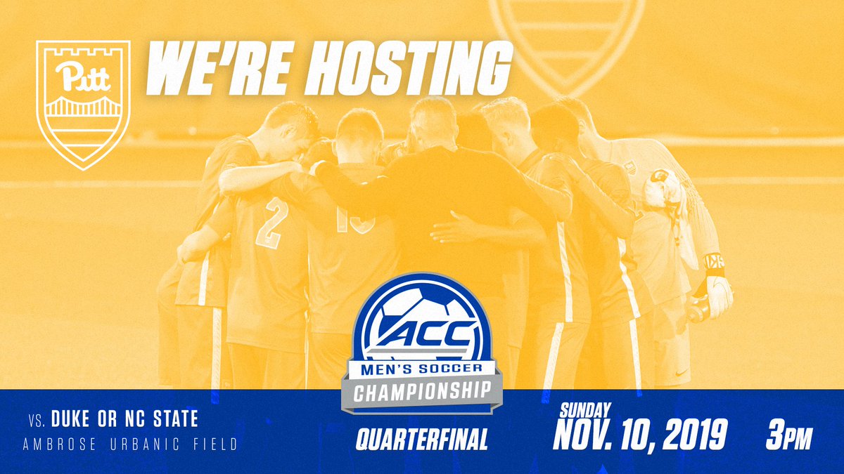 Pitt_MSOC's tweet image. Pitt earns the No. 4 seed and receives a first round bye.

The Panthers will face the winner of Duke/NC State Sunday, Nov. 10 at 3 p.m.

TICKETS: bit.ly/ACCQF
BRACKET: bit.ly/2C6GsDu

#H2P