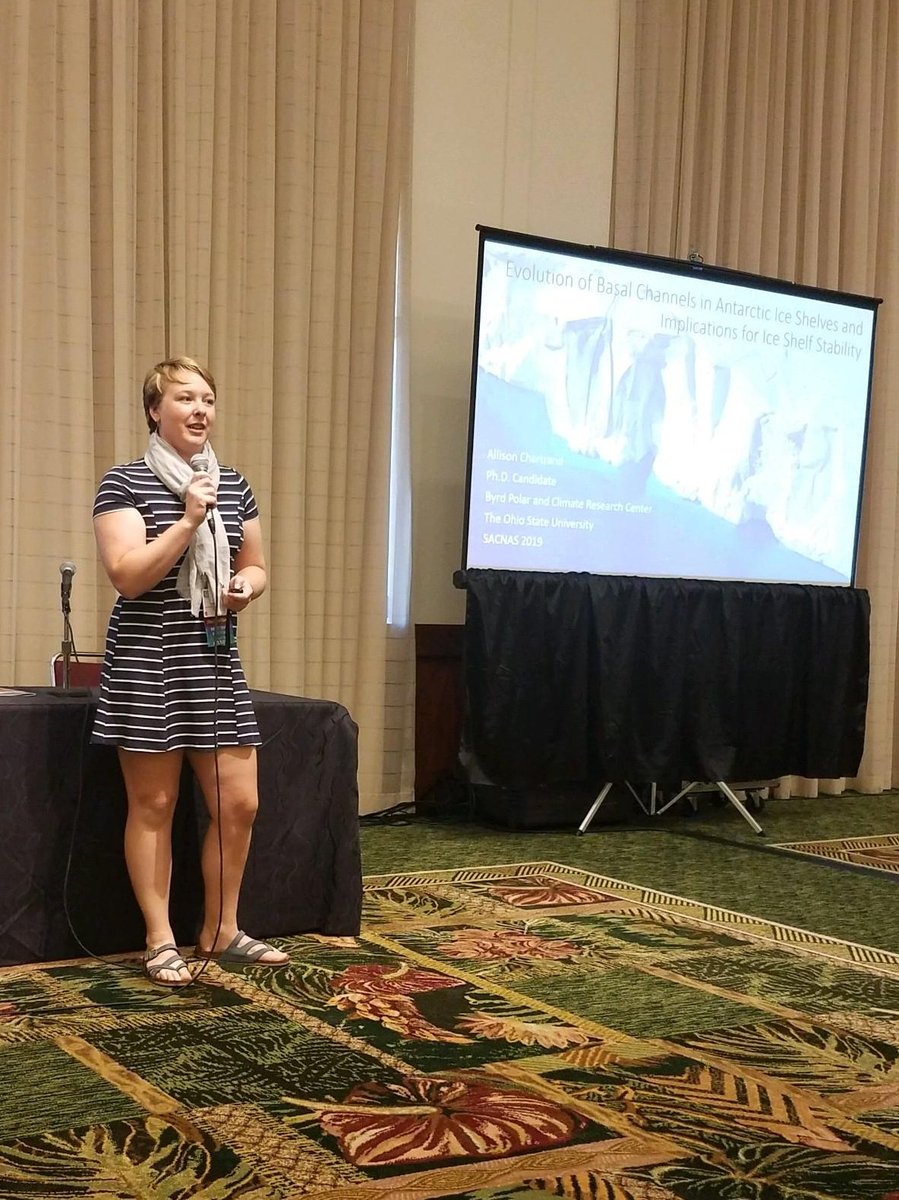 SACNAS_OSU's tweet photo. #2019SACNAS is a STEM conference, so here are four of our #Bucknistas presenting their research. This could be you next year at Long Beach, CA! Come to our meetings and get involved!

Left to right: @AllysonLangley4, @caseyMsaup, @IceShelvesAndAC, and Regina Treviño. https://t.co/61GSoBFgiu